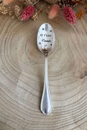 Cuillère à dessert – Personnalisation « Je t’aime d’amour »