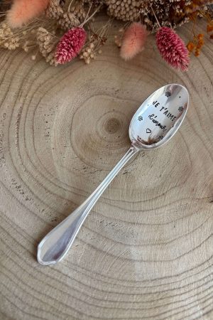 Cuillère à dessert – Personnalisation « Je t’aime d’amour »