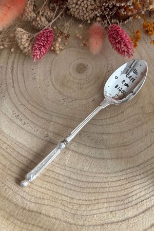 Cuillère à dessert – Personnalisation « Un café & un bisou »